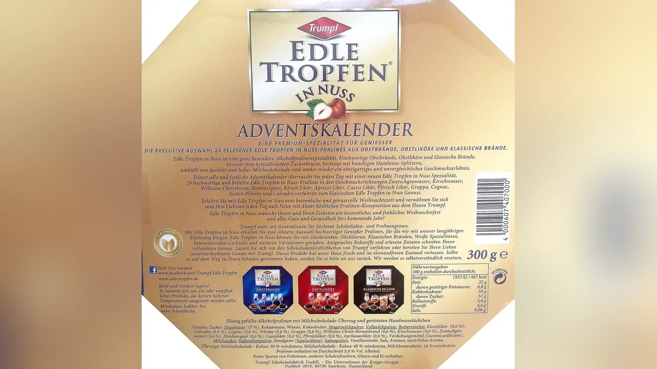 Die Rückseite nennt die Sorten und den Inhalt von 300 g.