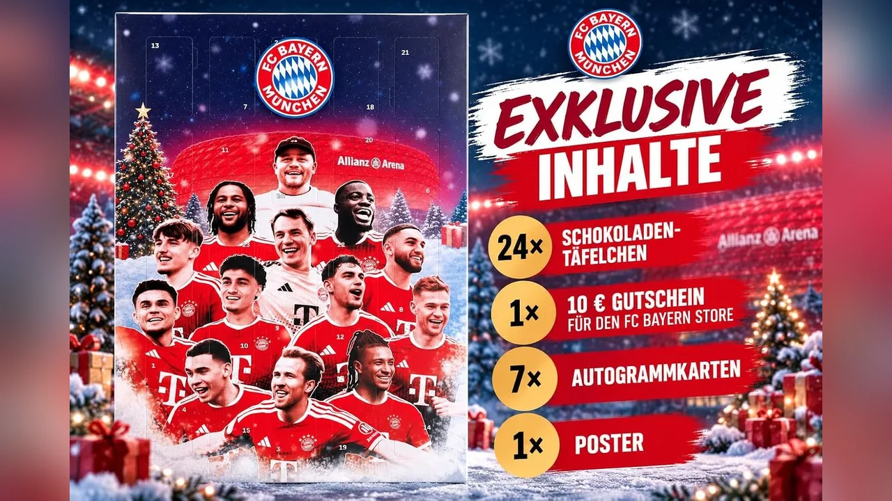 Exklusive Inhalte: 24 Schokoladentäfelchen, ein 10-€-Gutschein, 7 Autogrammkarten und ein Poster.