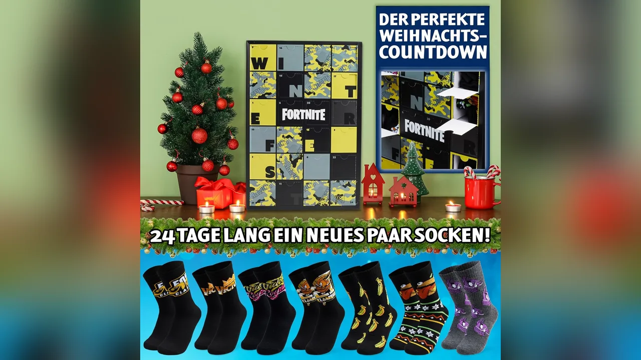Hinter jedem Türchen wartet ein neues Paar Socken.
