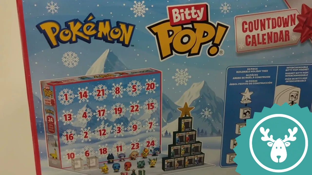 Auf der Rückseite ist der Kalender mit den 24 Türchen und das fertige Diorama zu sehen.