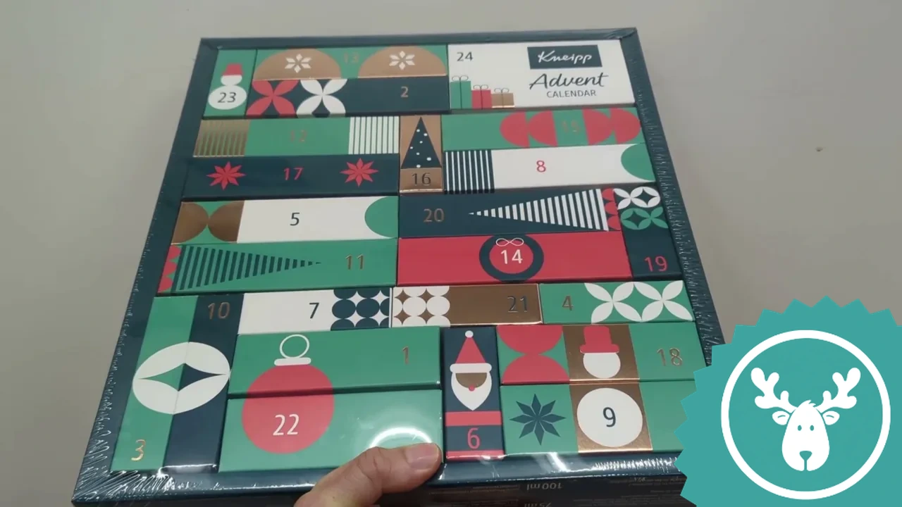 Der Kneipp Adventskalender verkürzt mit seinen 24 weihnachtlich gestalteten Türchen das Warten auf Heiligabend.