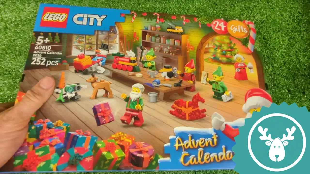 Die Vorderseite zeigt die weihnachtliche Werkstatt mit 24 Überraschungen für Kinder ab fünf Jahren.