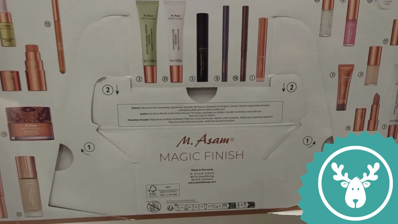 Im Kalender stecken Make-up-Highlights für einen kompletten Look, von Primern und Foundation bis hin zu Lippen- und Augenprodukten.