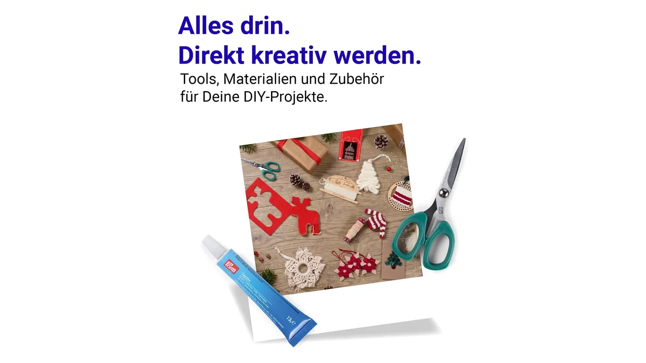 Tools, Materialien und Zubehör für die Projekte sind schon dabei.