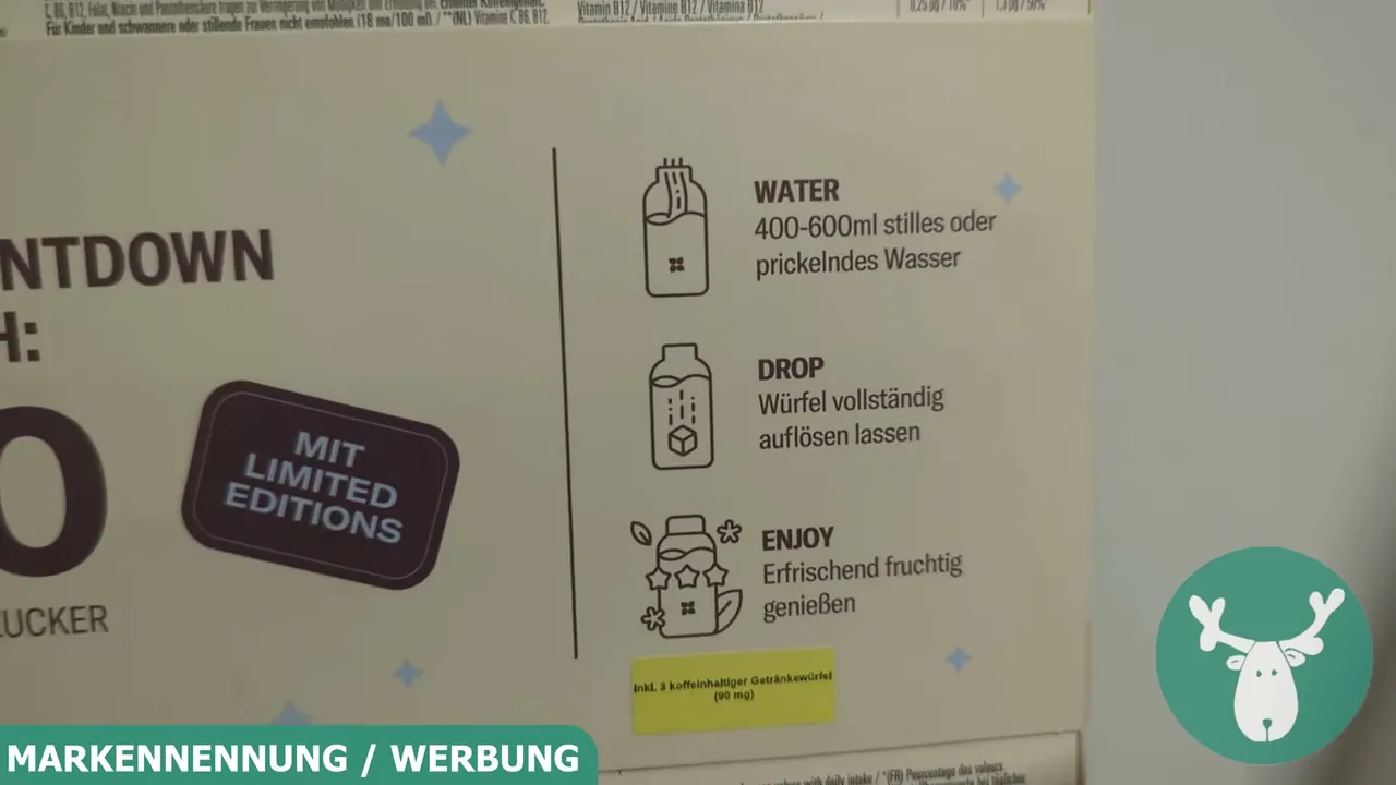 Die Anleitung zeigt, wie einfach sich die Würfel in 400 bis 600 ml Wasser auflösen und genießen lassen.