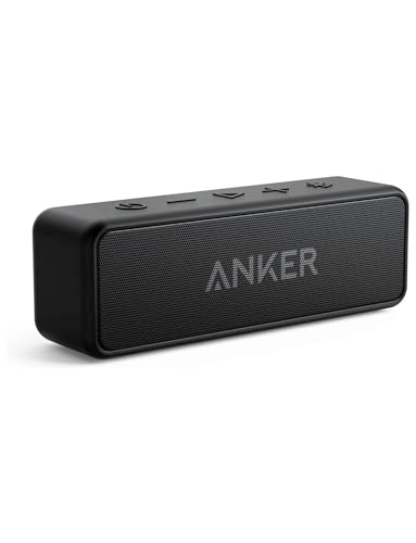 Anker SoundCore 2 Bluetooth Lautsprecher, Enormer mit Dualen Bass-Treibern, 24h Akku, Verbesserter IPX7 Wasserschutz, Kabelloser, für iPhone, galaxy usw.(Schwarz)