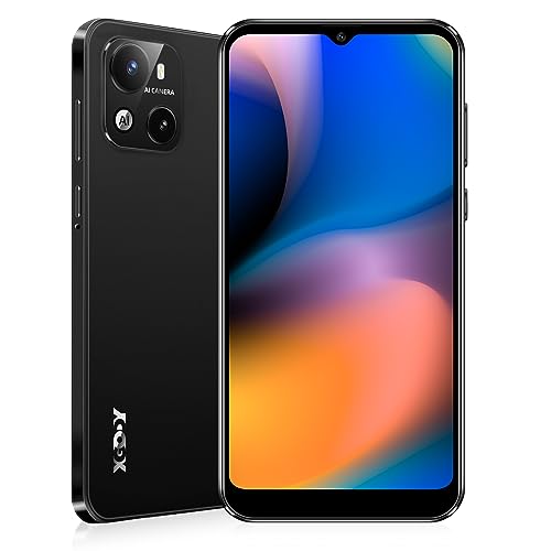 XGODY X18 Handy Ohne Vertrag Günstig, 2GB+16GB/256GB erweiterbar Android OS 6,26' HD Smartphone, 8MP+5MP Kamera 4000mAh, 4G Dual SIM, GPS Face ID Simlockfreie(Schwarz)