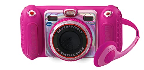 VTech KidiZoom Duo Pro – Kinderkamera mit 2 Kameras, Foto- und Videofunktion, Effekten, Spielen, Musikplayer und vielem mehr – Für Kinder von 4-10 Jahren, pink