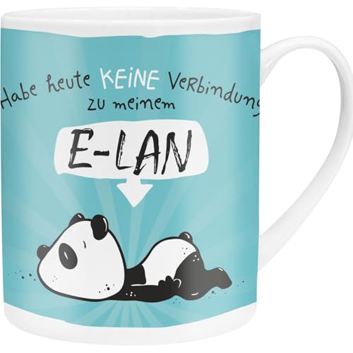 Hope & Gloria XL-Tasse Motiv 'Panda E-LAN' | Große Tasse aus Porzellan, Jumbo-Tasse, 60 cl, Tasse mit Spruch | Geschenk, Freund, Freundin | 45673