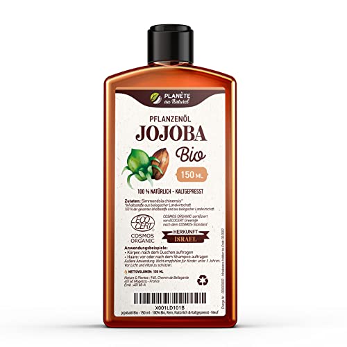 Jojobaöl Bio 150 ml - 100% Bio, Rein, Natürlich & Kaltgepresst