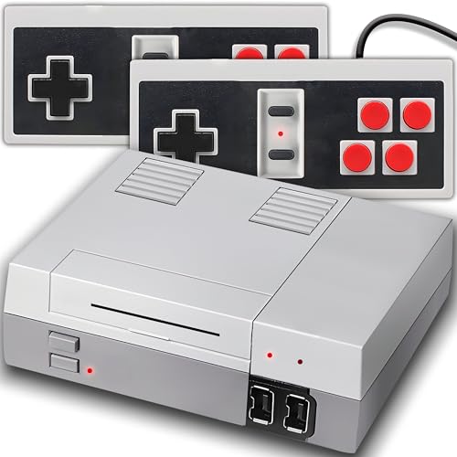 Retoo Spielekonsole Classic Retro Videospielkonsole mit 620 Eingebaut Spielen und 2 Fernbedienungen AV-Ausgang Klassische Konsolen 8-Bit-Spiele für Kinder und Erwachsene Kinderspiele