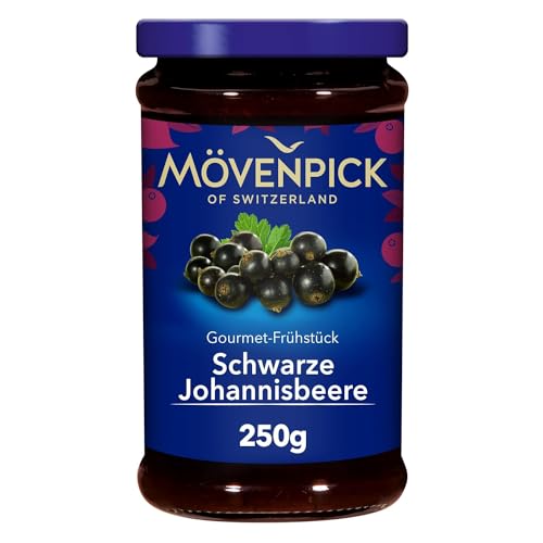 Mövenpick Gourmet Breakfast Schwarze Johannisbeere, Premium-Fruchtaufstrich, 250 g (Verpackung kann variieren)