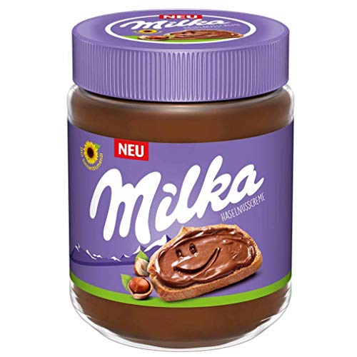 Milka Haselnusscreme 1 x 600g I Süßer Brotaufstrich I Schokoladen Creme mit Nuss I ohne Palmöl I Einzelpackung