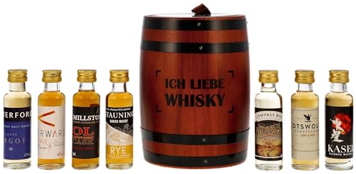 Whisky Tastingfass | 7 x 20ml | Das geschmackliche Panorama| Starward, GlenAllachie, Waterford, Westward, MARS, Sea Shepherd & Stauning | Mit Visitenkarte für jedes Produkt