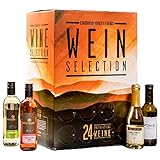 KALEA Wein Selection | 24 ausgewählte Weine aus 7 Ländern | Rotwein, Weißwein, Rosé Weine | Adventskalender | Verkostungsbox | 24x0,25l Wine Selection