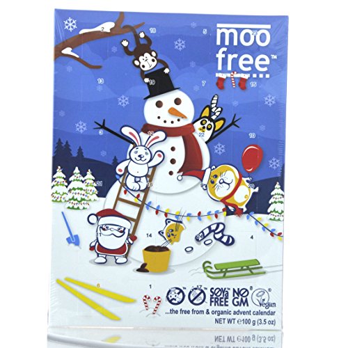 MooFree Adventskalender mit veganer Bio-Schokolade 100g