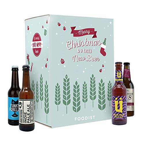 Foodist Premium Bier Adventskalender 2018 - Craft Beere als Geschenkidee (24 x 0.33l) mit ausgefallenen Biersorten aus der ganzen Welt - inkl. Tasting Anleitung