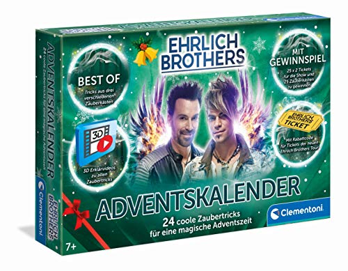 Ehrlich Brothers Adventskalender, magischer Weihnachtskalender, mit 24 coolen Zaubertricks, Zauberkasten für Kinder ab 7 Jahren von Clementoni 59180