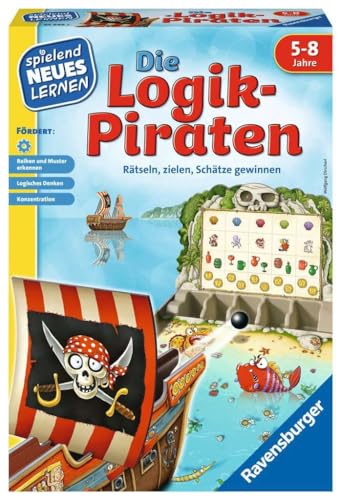 Ravensburger 24969 - Die Logik-Piraten - Spielen und Lernen für Kinder, Lernspiel für Kinder von 5-8 Jahren, Spielend Neues Lernen für 1-4 Spieler, Yellow