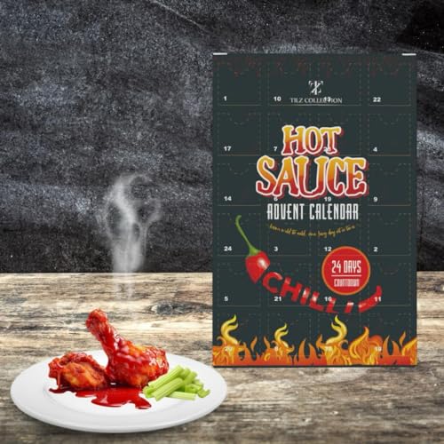 Chili Adventskalender 2022 - 24 Tage Hot Sauce Chilli Lovers Adventskalender Scharfe Soßen Männer Chilli - Chili Kalender Scharfe Soße