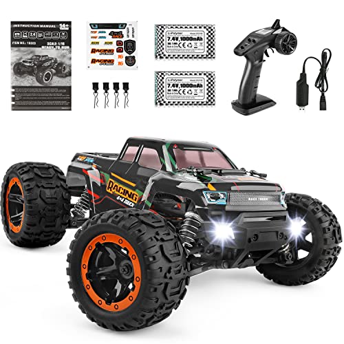 HAIBOXING Ferngesteuertes Auto 1:16 RC Monster Truck, Wasserdichter RTR All Terrain RC Auto 36 km/h, ferngesteuertes Spielzeug für Kinder und Erwachsene