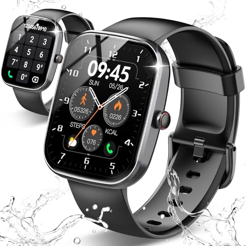 Csasan Smartwatch Herren Damen, 1,91' HD Touchscreen Smart Watch mit Telefonfunktion, 112+ Sportmodi Fitnessuhr mit Puls-Schlaf-Monitor Schrittzähler, IP68 Wasserdicht Sportuhr für Android iOS