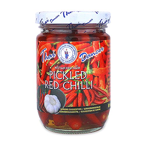 Pickled red chilli - rote thai chili im Glas Thai Dancer 200g