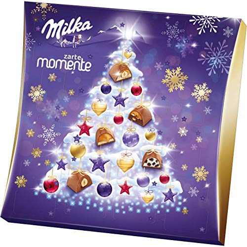 Milka Zarte Momente Adventskalender 211g, Kalender mit zarten Pralinen