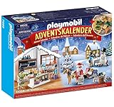 PLAYMOBIL Christmas 71088 Adventskalender für Kinder: Weihnachtsbacken mit Plätzchenformen, Inkl. Spielzeug-Bäckerei, Spielzeug für Kinder ab 4 Jahren