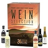 KALEA Wein Selection | 24 ausgewählte Weine aus 7 Ländern | Rotwein, Weißwein, Rosé Weine | Adventskalender | Verkostungsbox | 24x0,25l Wine Selection