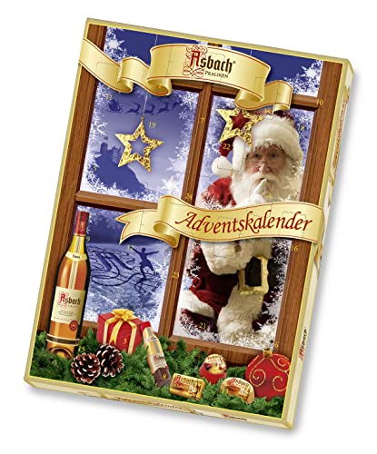 RCP Asbach, Adventskalender Wohlfühlwelt – 1 x 260 g – Mit einer Mischung feinster Asbach Pralinen (1er Pack)