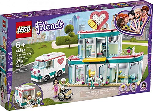 LEGO 41394 Friends Krankenhaus von Heartlake City, Spielzeug ab 6 Jahren mit Mini Puppe Emma und Krankenwagen