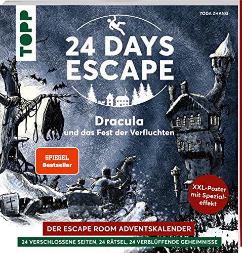 24 DAYS ESCAPE – Der Escape Room Adventskalender: Dracula und das Fest der Verfluchten. 24 verschlossene Rätselseiten, XXL-Poster mit Spezialeffekt. Das Escape Adventskalenderbuch