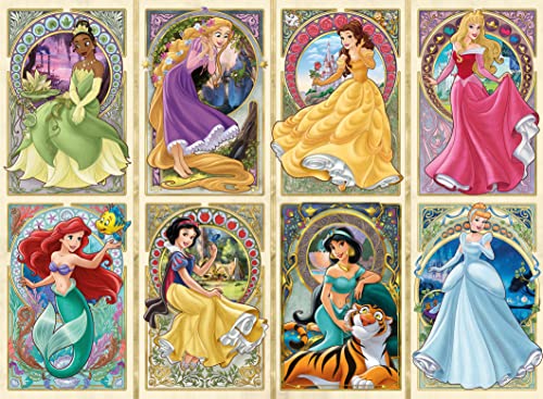 Ravensburger Puzzle 16504 Nouveau Art Prinzessinnen 1000 Teile Disney Puzzle für Erwachsene und Kinder ab 14 Jahren